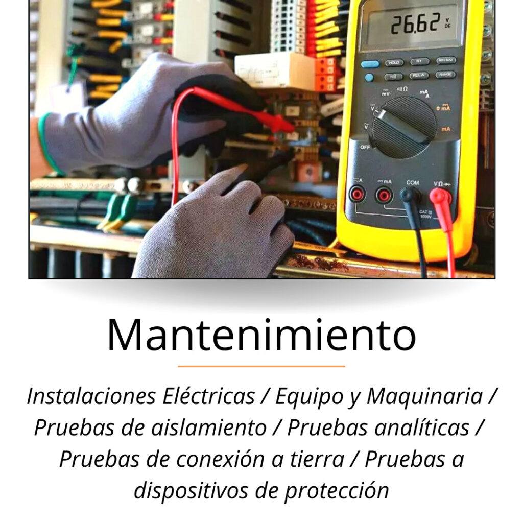 mantenimiento preventivo y correctivo a instalaciones eléctricas en media y baja tensión
